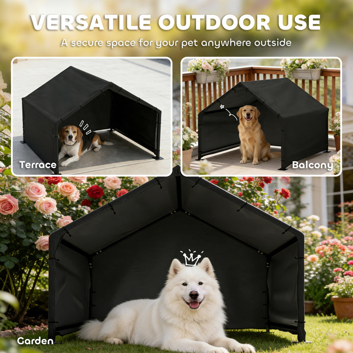 Dog Shade Shelter Outdoor, Dog House Outside with Canopy, Pet Tent for