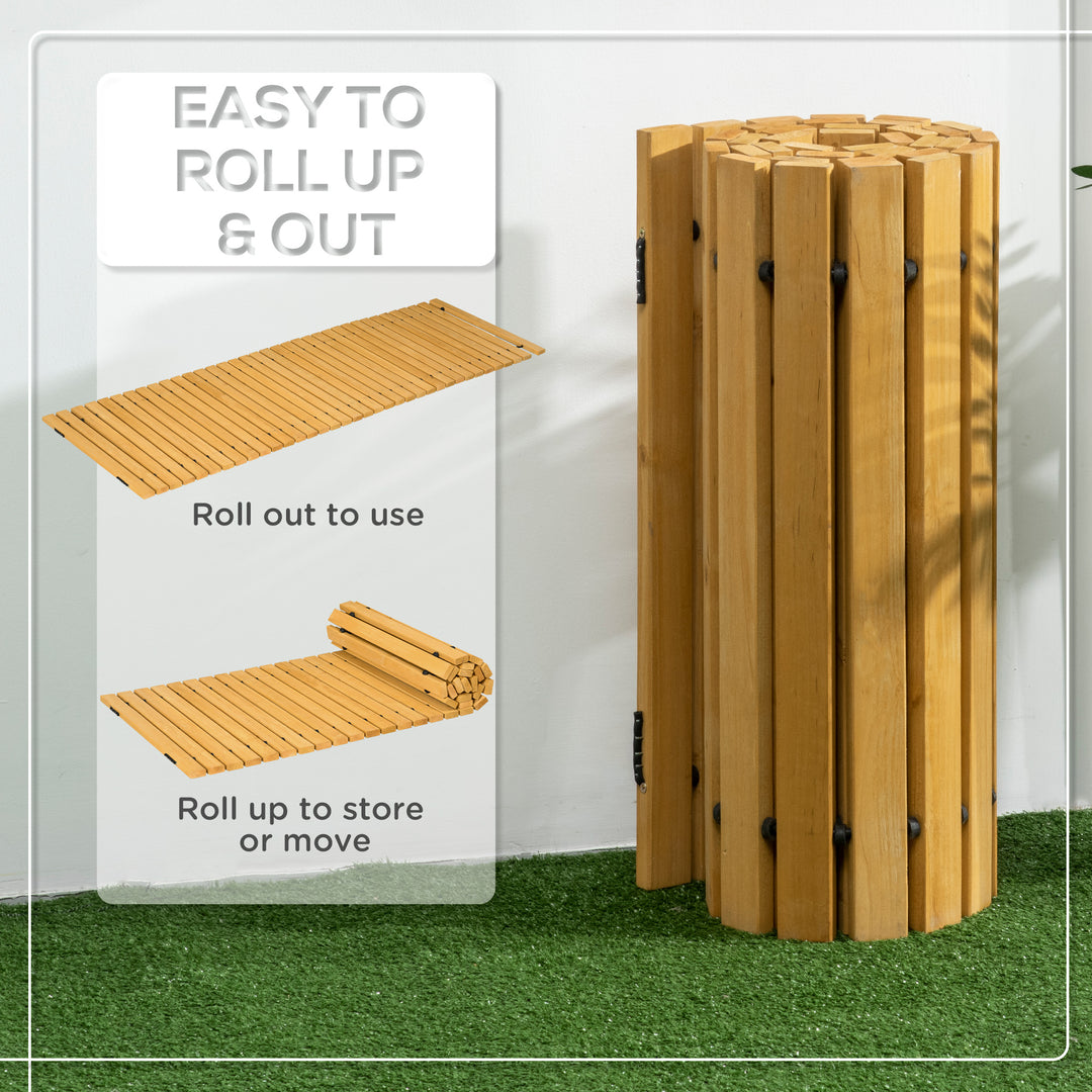 Rollable Wooden Garden Pathway Weather-Resistant Walk Way for Wedding 