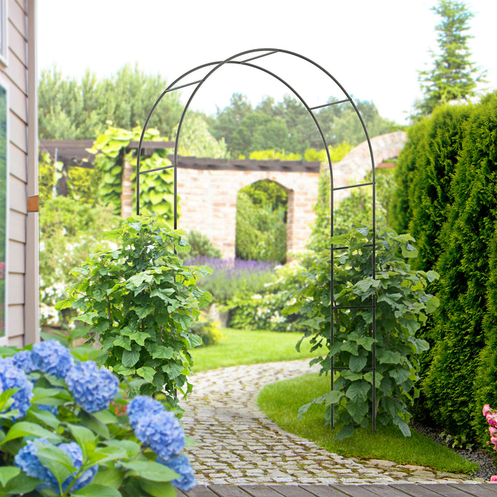 Outdoor Garden Arch, Metal Garden Arbor for Climbing Plants, Roses, Vi
