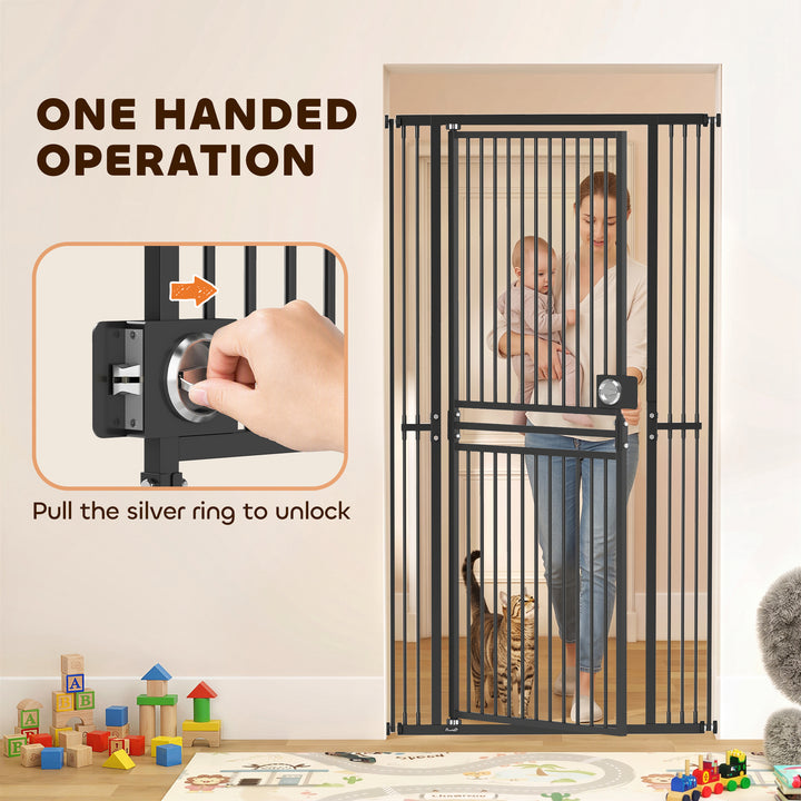 180cm Extra Tall Cat Gate, Adjustable Pet Gate with 74-100 cm Wide - view 6