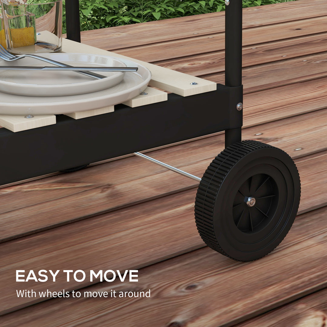 Charcoal BBQ, with Five Position Grill Grate - Red