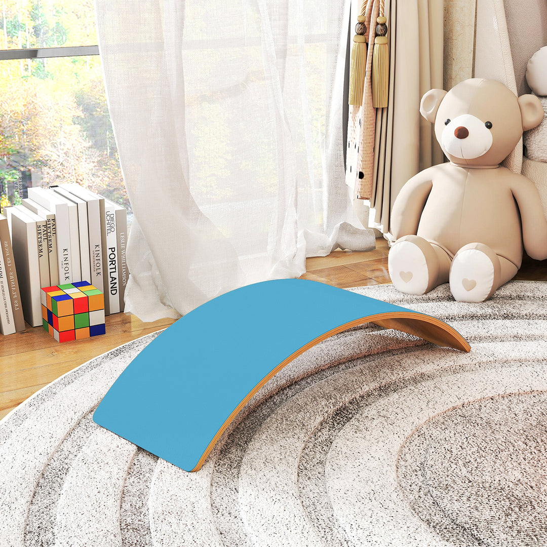 Wooden Balance Board for Kids, Wobble Board with Silent Felt for Sensory Play