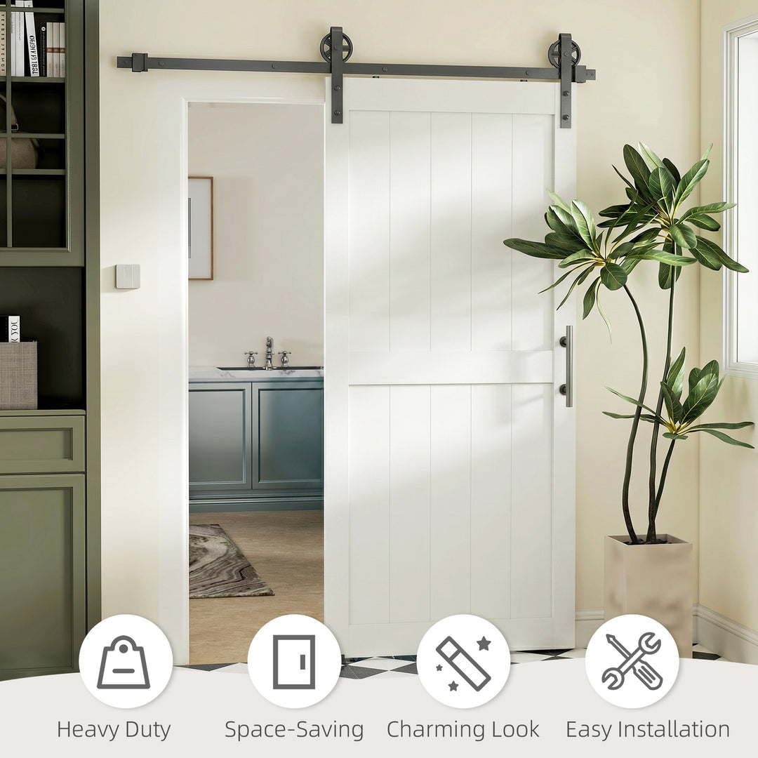 183cm Sliding Barn Door Kit, Sliding Door with Track, Hardware, Upgrad