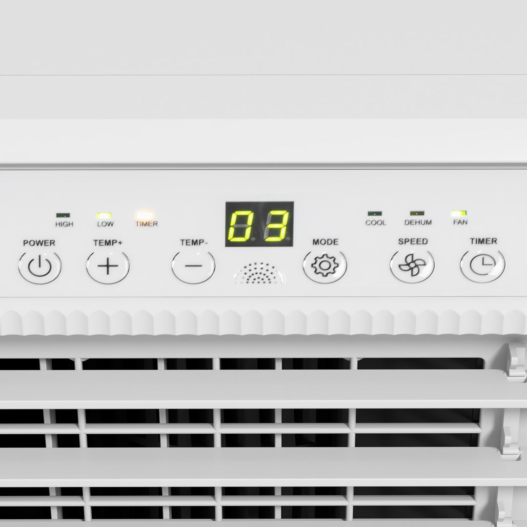 9,000 BTU Mobile Air Conditioner for Room up to 28m², with Dehumidifier, 24H Timer, Wheels, Window Mount Kit