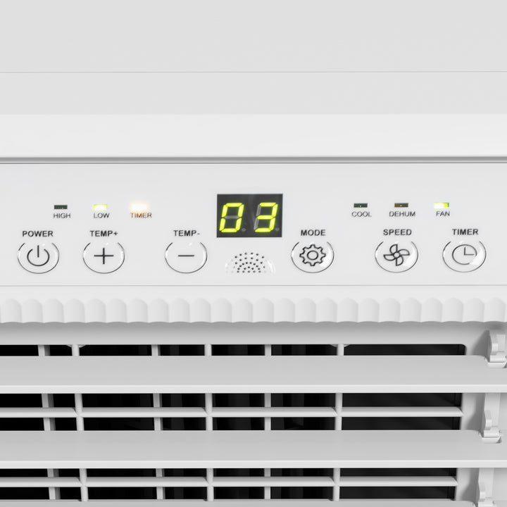 9,000 BTU Mobile Air Conditioner for Room up to 28m², with Dehumidifier, 24H Timer, Wheels, Window Mount Kit