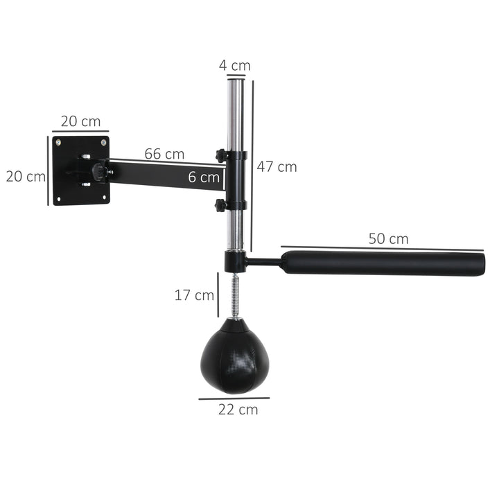 Wall Mount Fast-Reflexes Speed Bag Boxing, Height Adjustable Punching Bag, MMA, Martial Arts and Boxing Equipment for Training at Home
