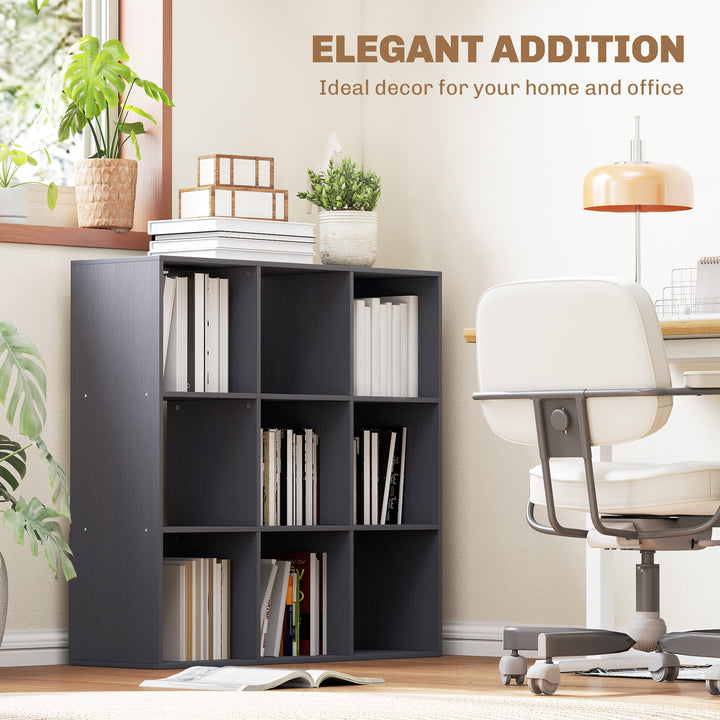 Nine-Cube Storage Shelf - Grey