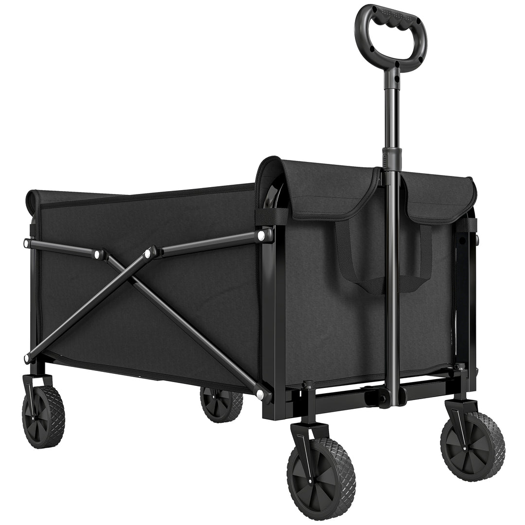 81L Festival Trolley on Wheels, Compact Garden Folding Trolley Cart wi