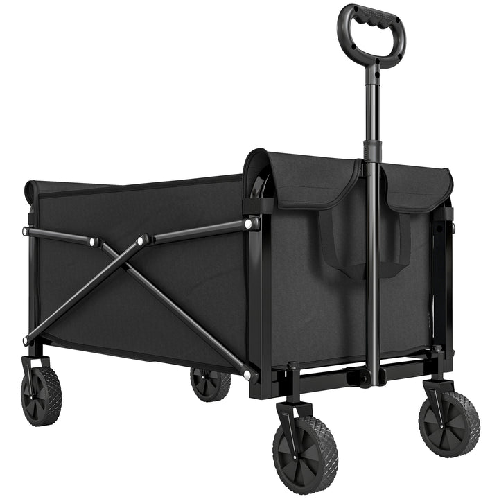 81L Festival Trolley on Wheels, Compact Garden Folding Trolley Cart wi