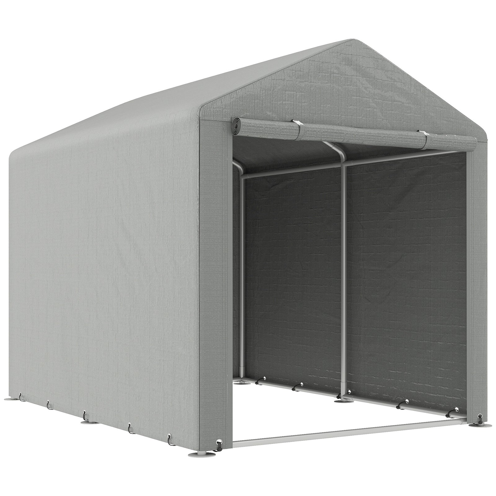 2.2 x 1.6 m Outdoor Storage Tent, with Accessories - Light Grey