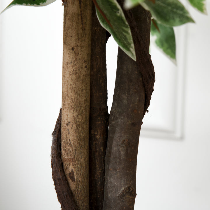 160cm/5.2FT Artificial Ficus Silk Tree with Nursery Pot, Decorative Fake Plant, for Indoor Outdoor Décor