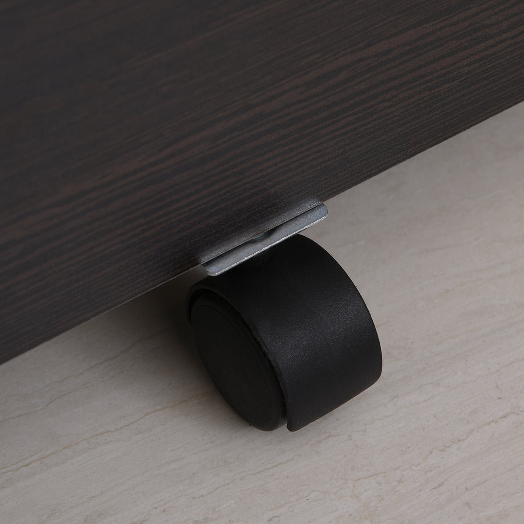 MCL 2-Drawer Locking Office Filing Cabinet w/ 5 Wheels Rolling Storage Hanging A4 Cupboard Home Organisation Black Wood Grain