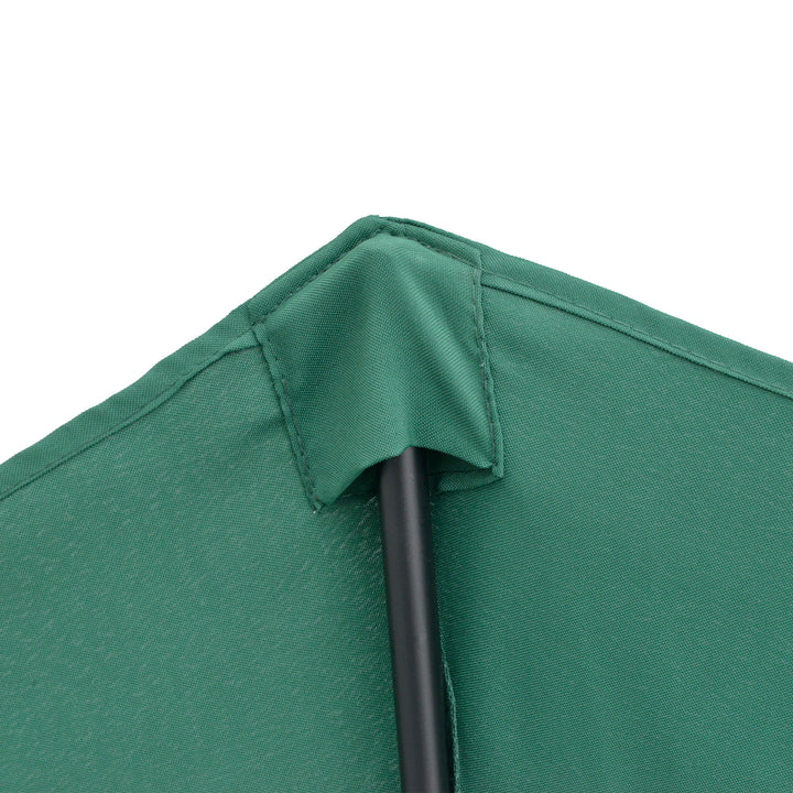 MCL 2.7m Garden Half Parasol, Outdoor Balcony Umbrella with 5 Steel Ribs, Patio Sun Shade, Green