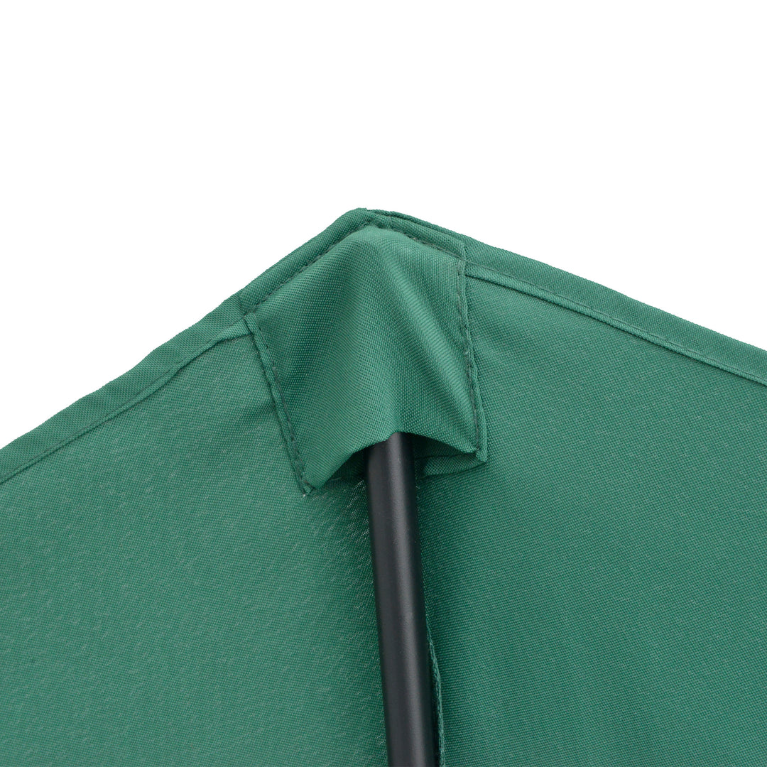 2.7m Garden Half Parasol, Outdoor Balcony Umbrella with 5 Steel Ribs, Patio Sun Shade, Green