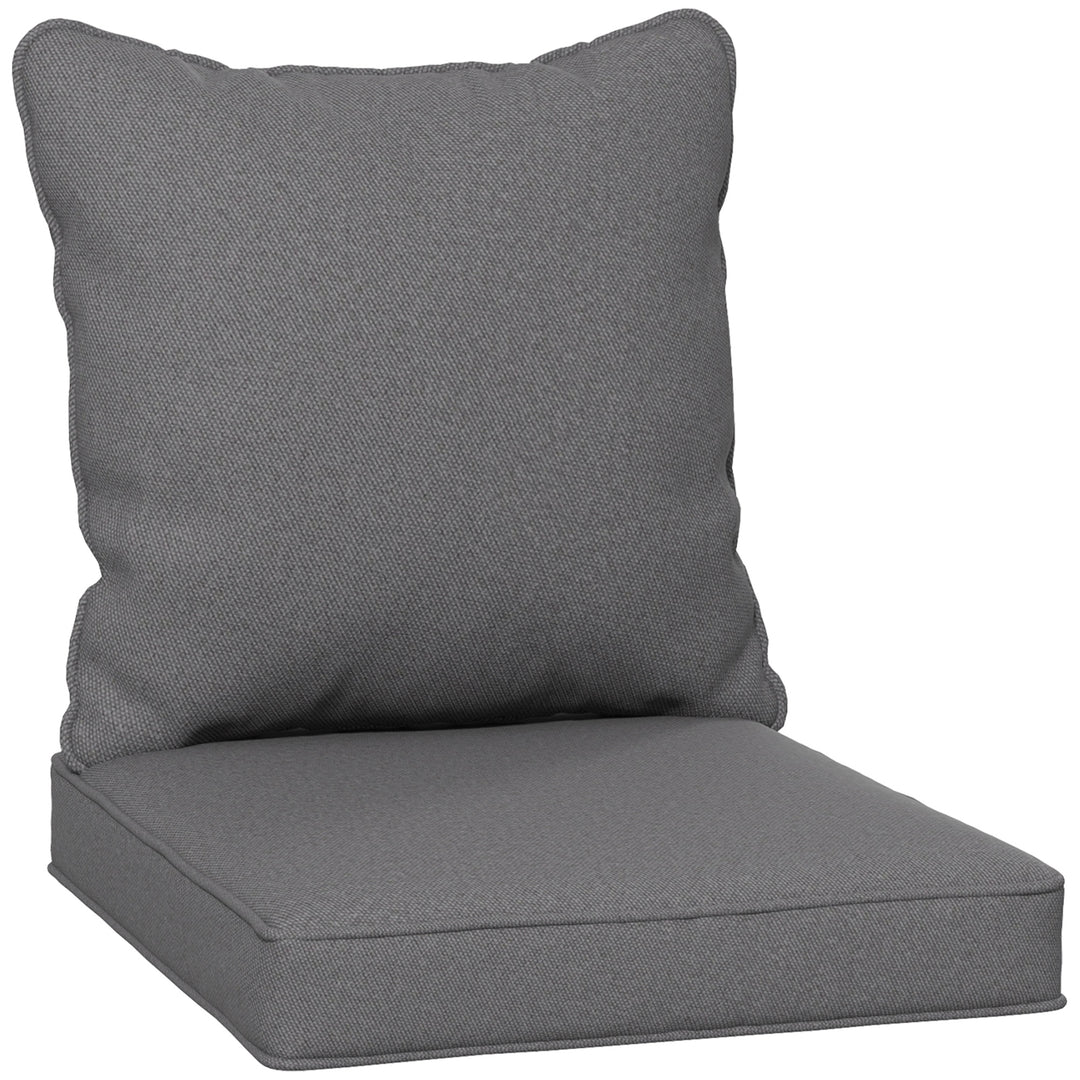 Seat and Back Padded Cushion Set, CUSHION ONLY - Charcoal Grey