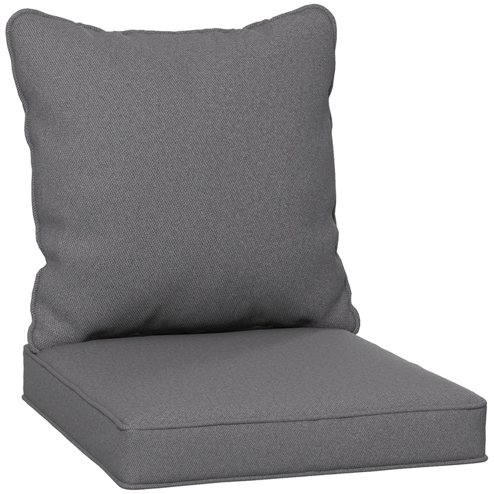 Seat and Back Padded Cushion Set, CUSHION ONLY - Charcoal Grey