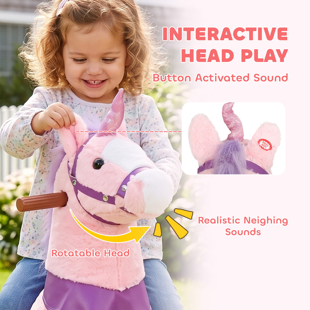 Ride on Horse Pedal Ride On Walking Horse Toy Rotatable Head Neighing - view 6
