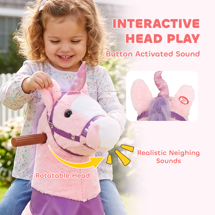 Ride on Horse Pedal Ride On Walking Horse Toy Rotatable Head Neighing - view 6