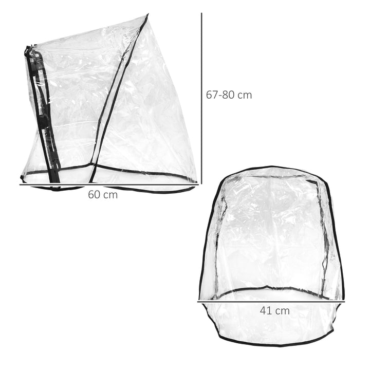 Dog Stroller Rain Cover, Cover for Dog Pram Stroller Buggy w/ Rear Sid