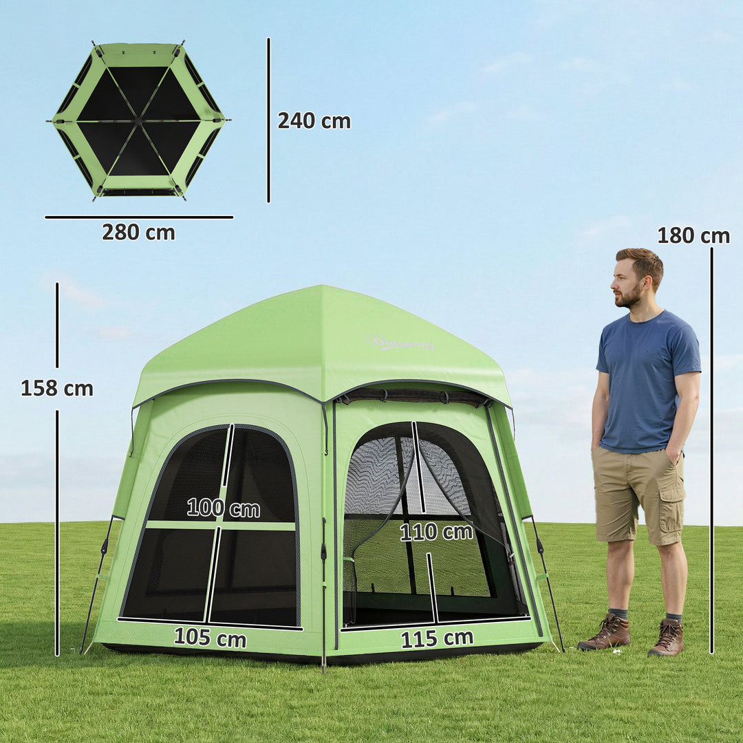 Pop Up Tent 3000mm Waterproof Instant Camping Tent 3-4 Person with 2 D