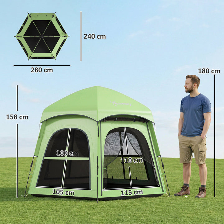 Pop Up Tent 3000mm Waterproof Instant Camping Tent 3-4 Person with 2 D