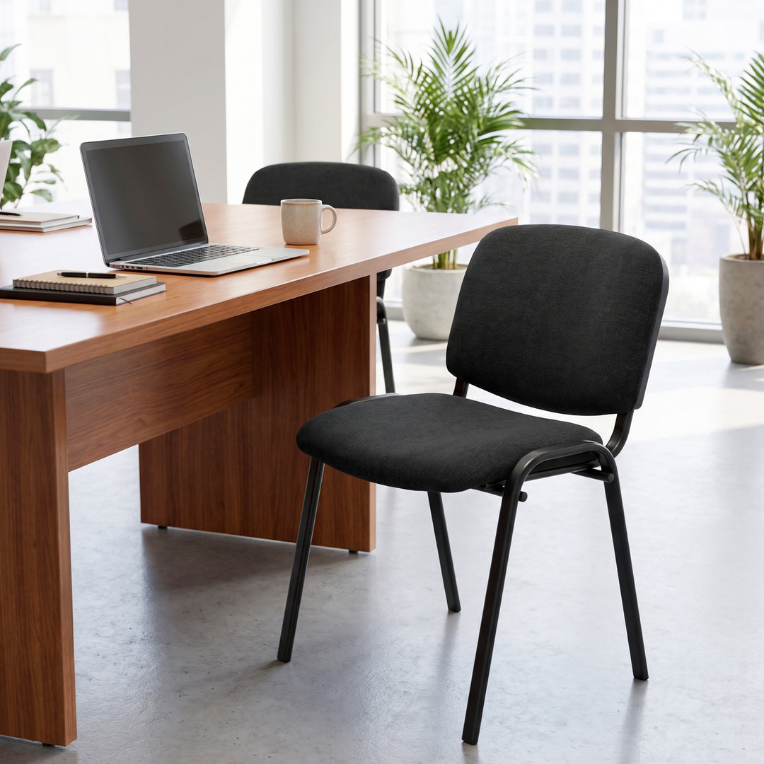 Meeting Chair, Stackable Ergonomic Office Chair with Padded Seat, Curv