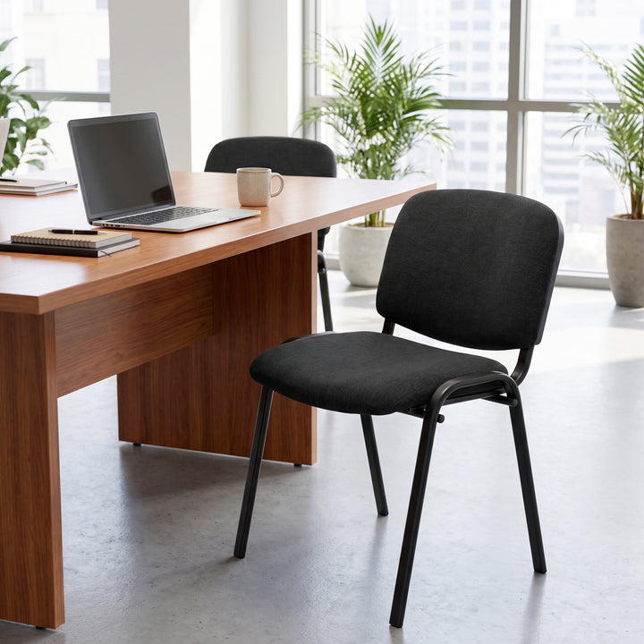 Meeting Chair, Stackable Ergonomic Office Chair with Padded Seat, Curv