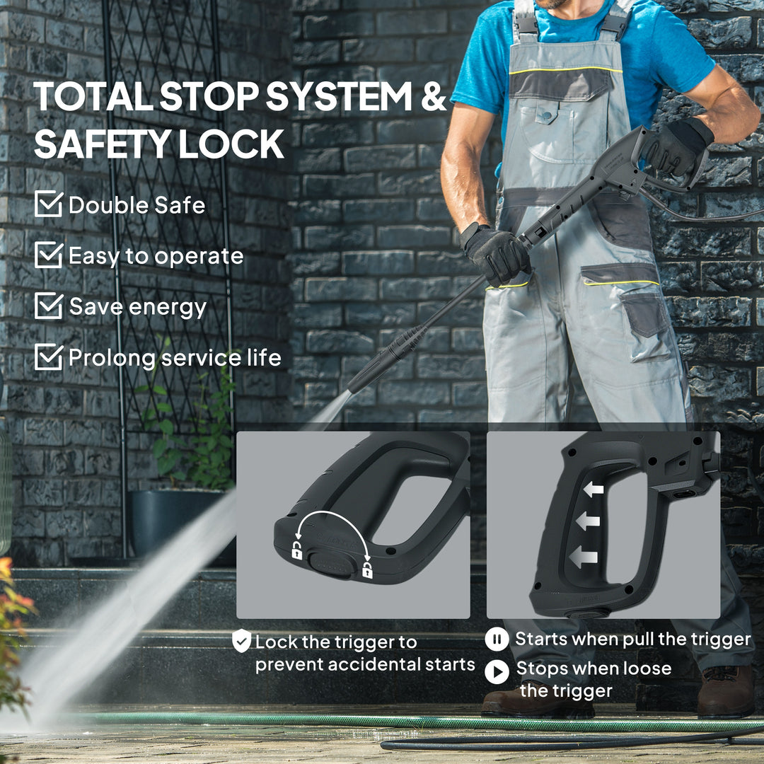 MCL 150-Bar Pressure Washer, with Accessories - Red/Black