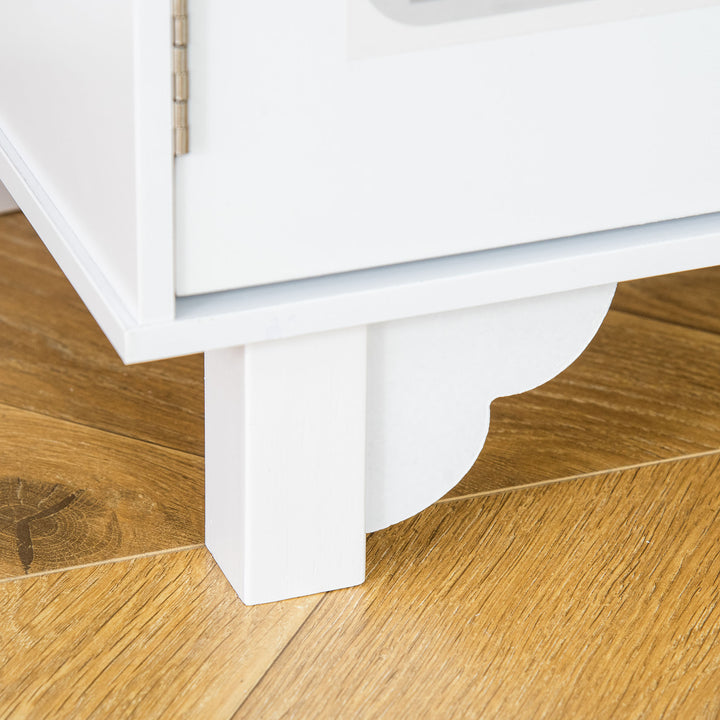 MCL Kids Wooden Play Kitchen Toy Cooking Set Pretend Role Playset, with, Cooking Bench, Stainless Steel Pot for 3-6 Years