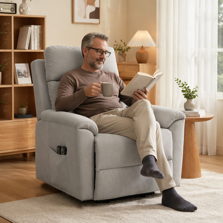 Power lift recliner chair with Massage and Heat, Terry Cloth Electric 