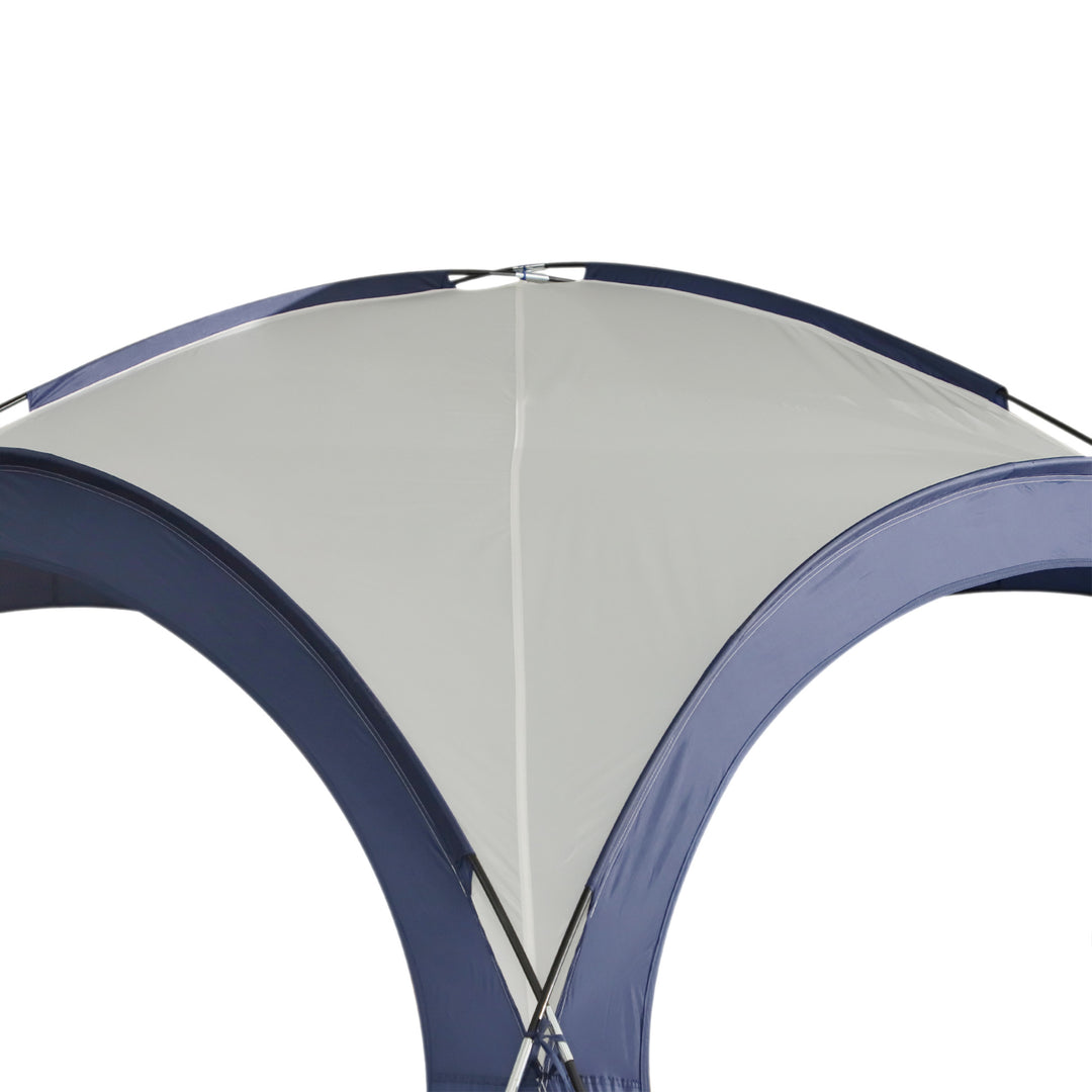 Gazebo Party Tent, 3.5x3.5m-Cream/Blue