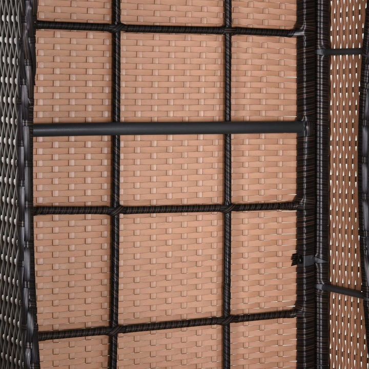 MCL 2PC Rattan Sun Lounger Recliner Bed Reclining Chair Patio Garden Outdoor Wicker Weave Adjustable Headrest with Fire Retardant Cushion – Brown