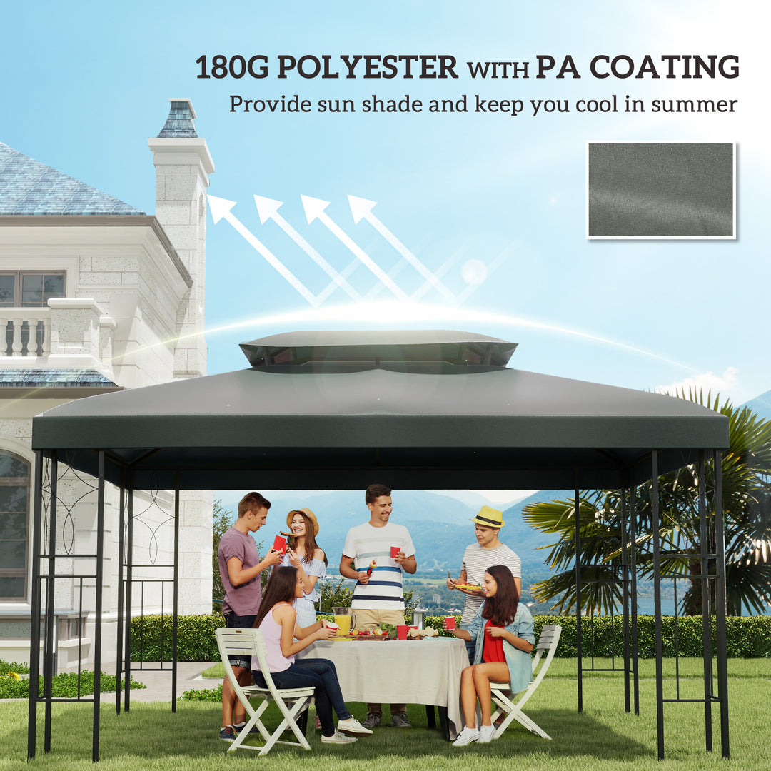 Gazebo Roof Replacement, for 3 x 4m Frames - Grey