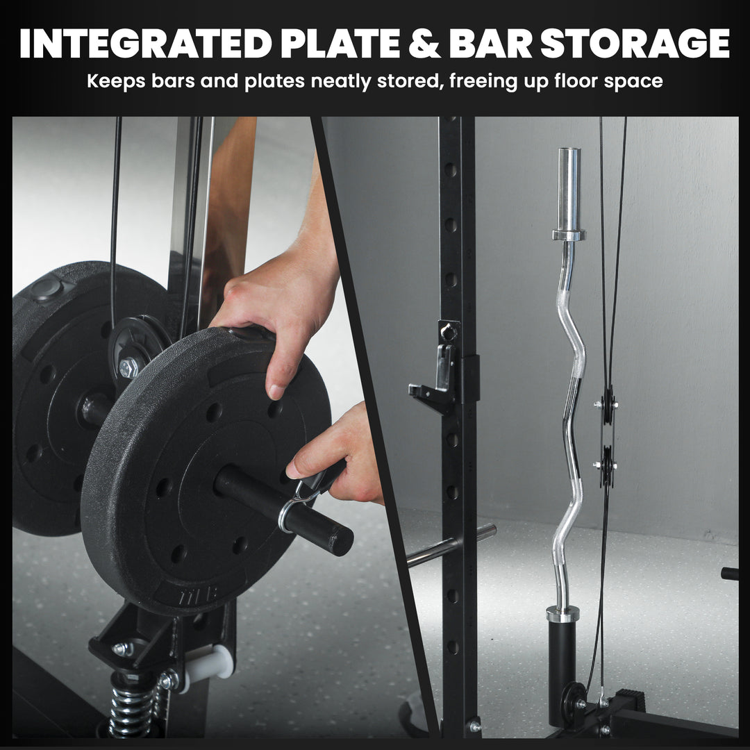 Lat Pull-Down Home Gym Machine with Cable Crossover for Home Strength Training