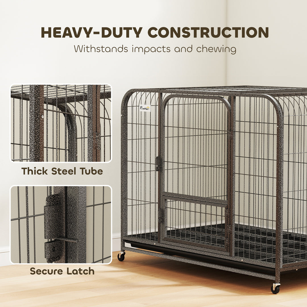 Heavy Duty Dog Crate,116 x 77 x 88 cm, Large Dog Cage for Small to Lar