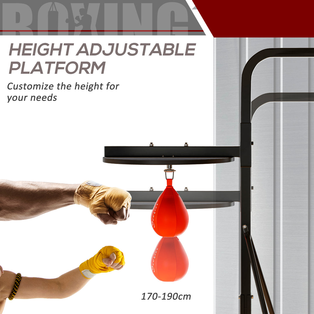 Adjustable Freestanding Speedbag, Punch Bag Hanger, Black