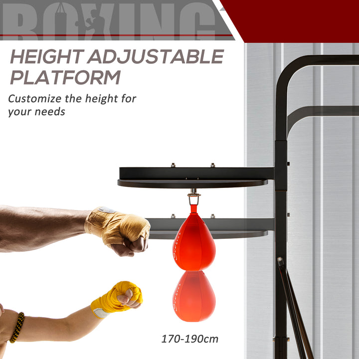 Adjustable Freestanding Speedbag, Punch Bag Hanger, Black
