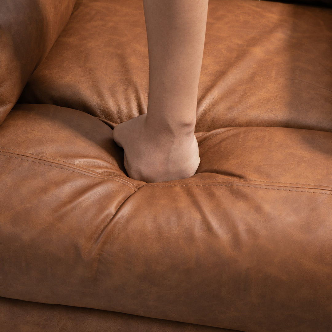 MCL Faux Leather 70° Electric Riser Recliner Chair - Brown