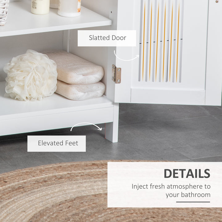 Modern Bathroom Floor Cabinet - White