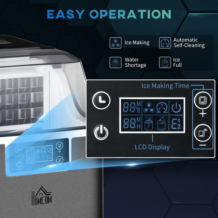 3.2L Compact Ice Machine, with LCD Screen and Accessories - Black