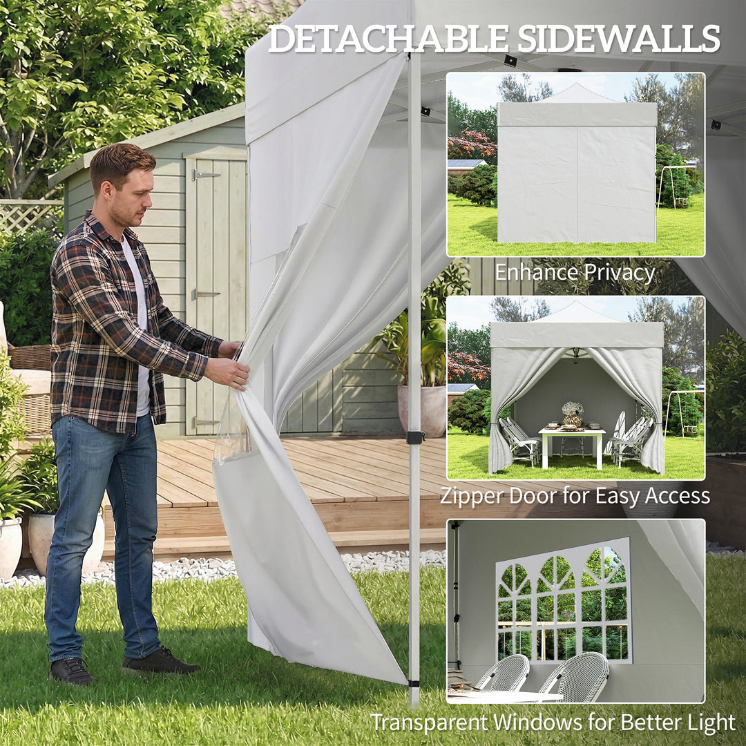 3 x 3 m Pop Up Gazebo with Sidewalls, UPF50+ Heavy Duty Garden Party T
