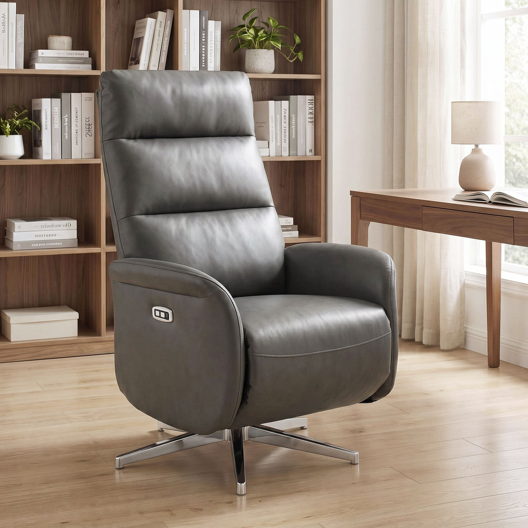 Power Recliner Chair, Swivel Electric Reclining Chair with Type C+USB,