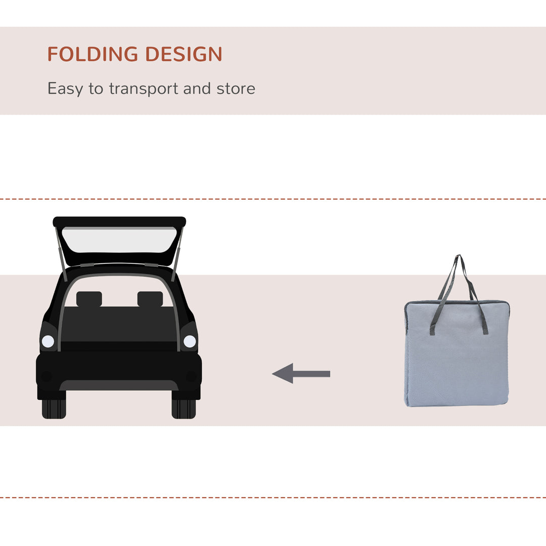 MCL Pet Carrier Folding Bag Car Seat Cat Dog Puppy Kennel Portable Travel Cage Tote Case Mesh Holder House Grey