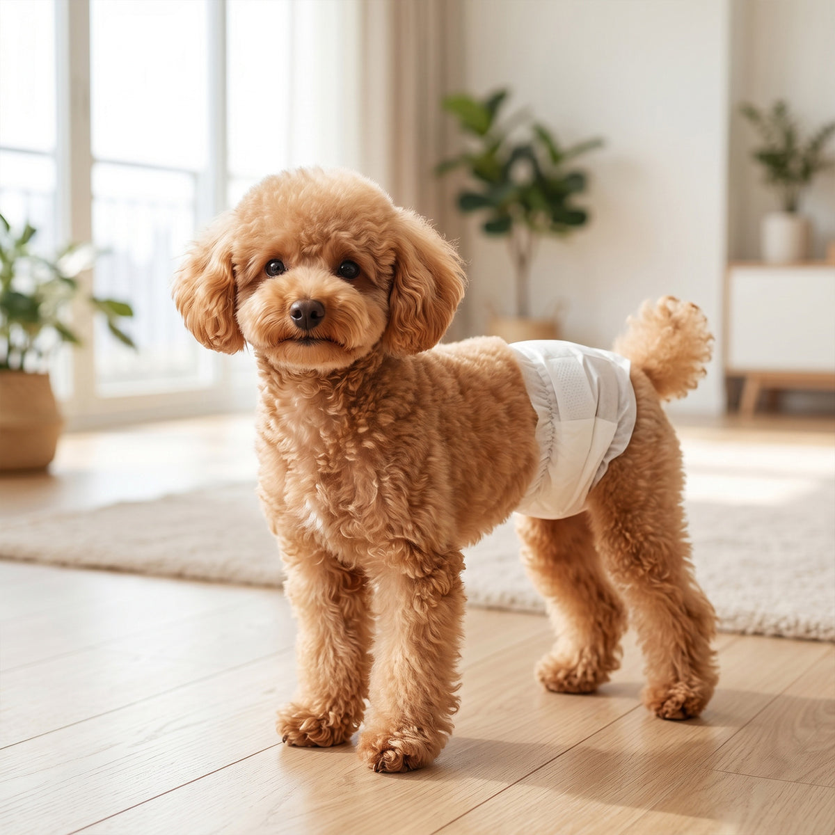 Dog Diapers Super Absorbent Leak-Proof Dog Nappies for Male Dogs Size 