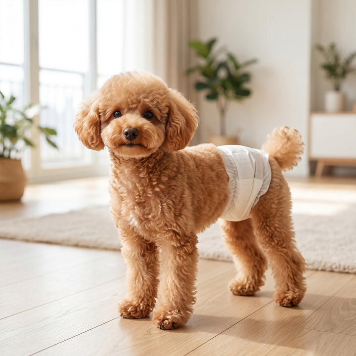 Dog Diapers Super Absorbent Leak-Proof Dog Nappies for Male Dogs Size 