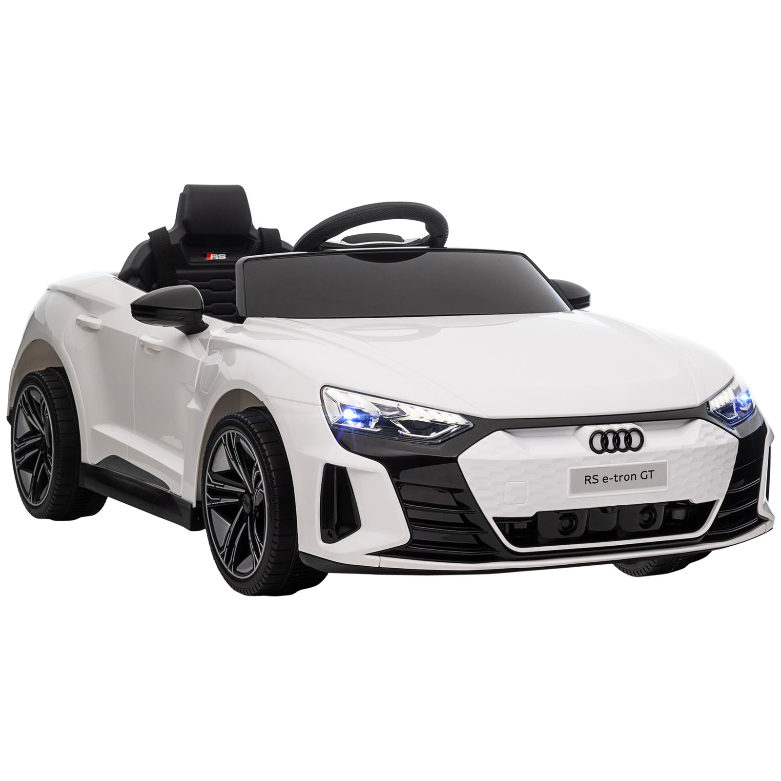 Audi Licensed 12V Kids Electric Ride-On, with Remote Control, Suspension System, Lights, Music, Motor - White