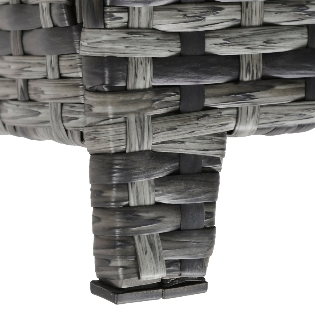 MCL 130 L Rattan Garden Storage Box, with Seat - Mixed Grey