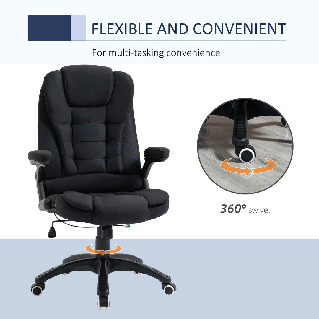 MCL Ergonomic Office Chair Comfortable Desk Chair with Armrests Adjustable Height Reclining and Tilt Function Black
