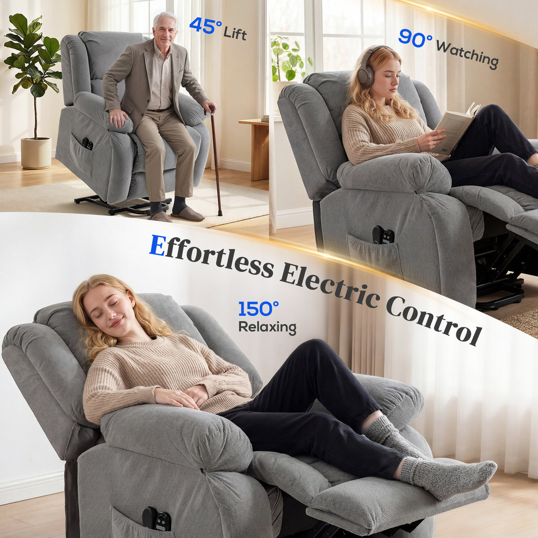 Recliner Armchair Lift Chair, Electric Recliner Chair with Vibration M