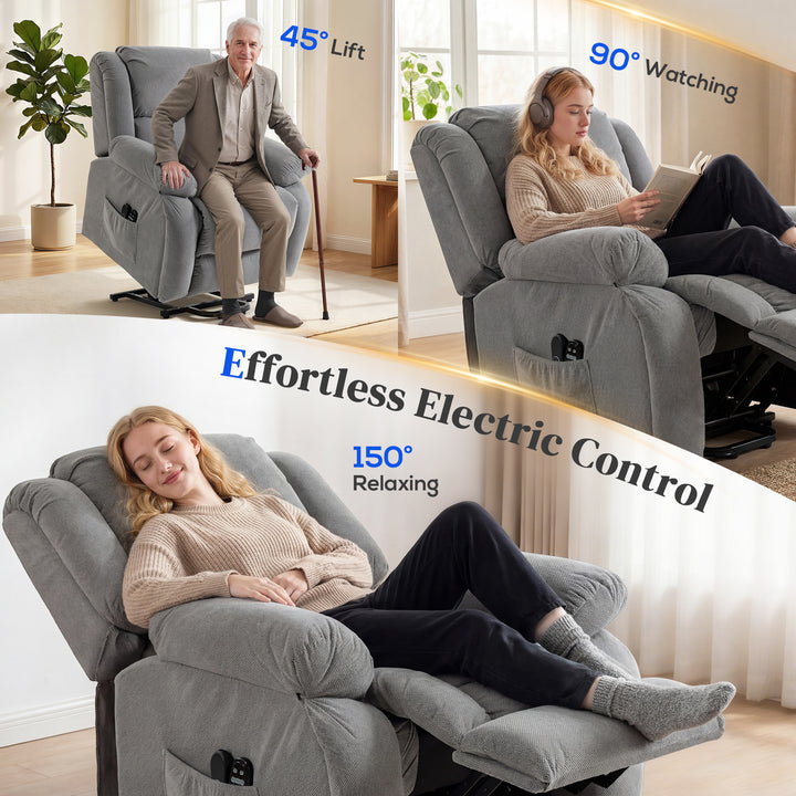 Recliner Armchair Lift Chair, Electric Recliner Chair with Vibration M